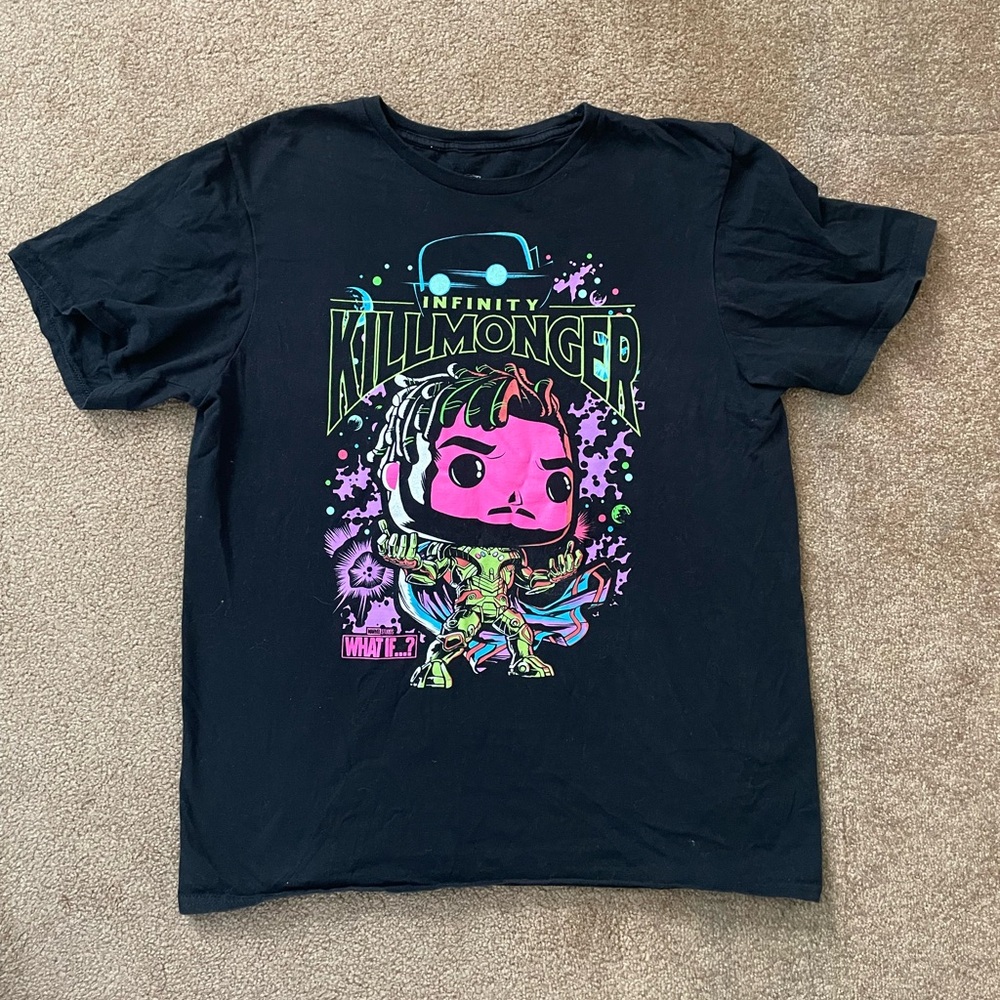 Funko Pop! Marvel Studios What If? Infinity Killmonger T-Shirt (Mens Size Large)